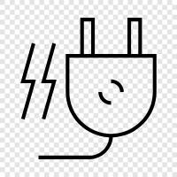 electric plug, electric outlet, extension cord, power strip icon svg