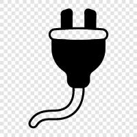 Elektrostecker, Stecker, elektrisches Kabel, Steckerverlängerung symbol
