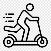 electric scooter, fun scooter, kids scooter, safe scooter icon svg