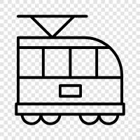 elektrische Straßenbahn, Straßenbahn, Transit, Stadtbahn symbol