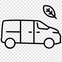 electric utility vehicle, green car, electric car, green car company icon svg