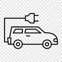 Electric Vehicle, Electric Vehicle Technology, Electric Car Battery, Electric Car Charger icon svg