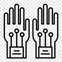 elektrische Handschuhe, Arbeitshandschuhe, isolierte Handschuhe, hitzebeständige Handschuhe symbol