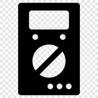 electrical meter, voltmeter, ammeter, ohmmeter icon svg