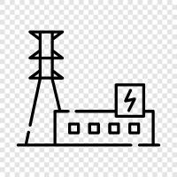 elektrik, güç, enerji, jeneratörler ikon svg