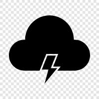 electricity, thunder, storm, weather icon svg