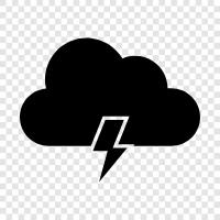 electricity, thunder, weather, cable icon svg