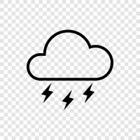 electricity, thunder, storm, battery icon svg