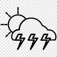 Electricity, Lightning, Thunder, Weather icon svg