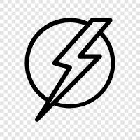 electricity, power, thunder, rain icon svg