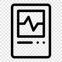 electrocardiogram, ekg, electrocardiogram reading, electro icon svg