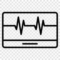 монитор электрокардиограммы, электрокардиограмма, ЭКГ, сердце Значок svg