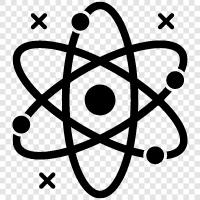 electron microscope, electron volts, electron emission, electron spin icon svg