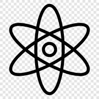 electron, nucleus, protons, neutrons icon svg