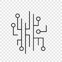 electronic, schematic, board, components icon svg