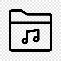 electronic music, chillout, ambient, Folder music icon svg