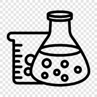 elements, compounds, stoichiometry, reaction rates icon svg