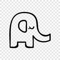 elefant, kinder, baby, tiere symbol