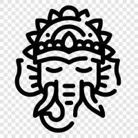 elephant, elephant god, god of wisdom, god of strength icon svg