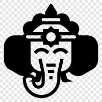 elephant, god, Ganesh, Hindu icon svg