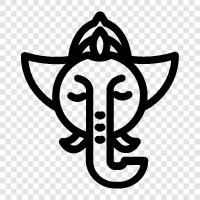 elephant, Lord Ganesha, Ganapati, wealth icon svg