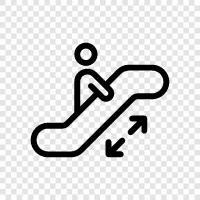 elevator, moving stairs, moving walkway, moving platform icon svg