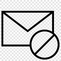 email blocker, spam, junk email, email filter icon svg