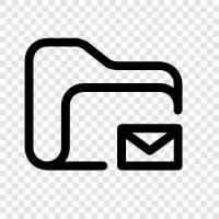 email, email folder, inbox, email client icon svg