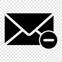 email gone, email removed, email purge, email delete icon svg