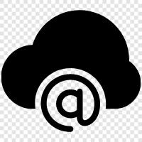 Email on the Cloud, Email on the Go, Cloud Email icon svg