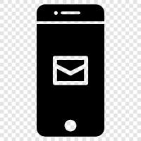 Email on the go, Mobile Email icon svg