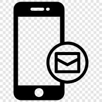 Email on the go, Email for iPhone, Email for Android, Mobile Email icon svg