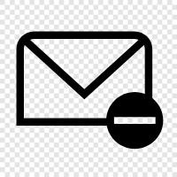email removal, email removal service, email clean up, email deletion icon svg
