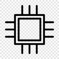 gömülü mikroişlemci, silicon, yarı iletken, dijital sinyal işleme ikon svg