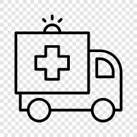 Notfall, medizinischer, Krankenwagendienst, medizinischer Transport symbol