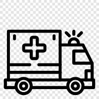 emergency, medical, ambulance service, medical emergency icon svg