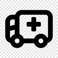 Автомобили скорой помощи, парамедики, службы скорой помощи, службы неотложной медицинской помощи Значок svg