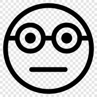 emoji, emoticon, glasses, smiley icon svg