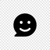 emoji, smileys, text, messages icon svg