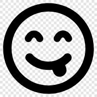 emoticon, smiley face, happy, winking icon svg