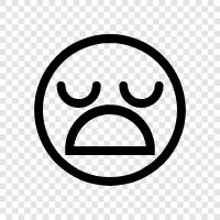 emoticon tired, tired emoticon, emoticon signs, emojis icon svg