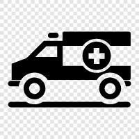 EMS, ambulance service, paramedic, medical transport icon svg