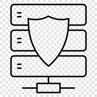 verschlüsseltes Netzwerk, sicherer Computer, sicheres Netzwerkprotokoll, sichere EMail symbol