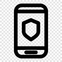 encrypted smartphone, secure messaging, password manager, security software icon svg