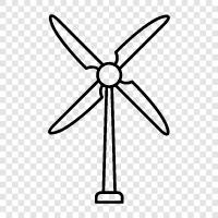 Energetic Turbine, Solar Turbine, Wind Turb, Eolic Turbine icon svg