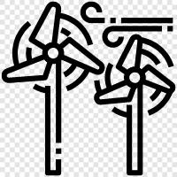 energy, power, air, turbines icon svg