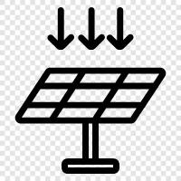 energy, renewable, solar power, solar panels icon svg