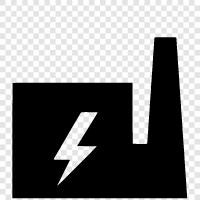 Energy Plant, Coal Plant, Nuclear Plant, Hydro Plant icon svg