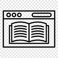 ereader, digital, books, reading icon svg