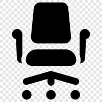 ergonomic chair, office chair icon svg